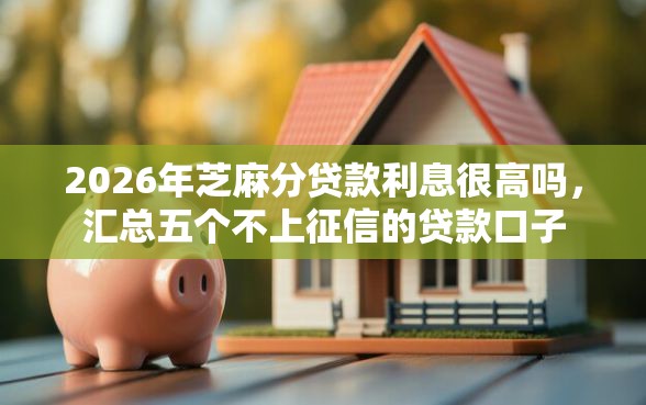 2026年芝麻分贷款利息很高吗，汇总五个不上征信的贷款口子