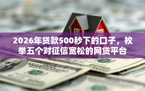 2026年贷款500秒下的口子，枚举五个对征信宽松的网贷平台