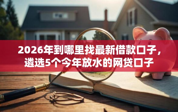 2026年到哪里找最新借款口子，遴选5个今年放水的网贷口子