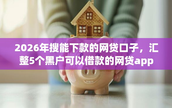2026年搜能下款的网贷口子，汇整5个黑户可以借款的网贷app