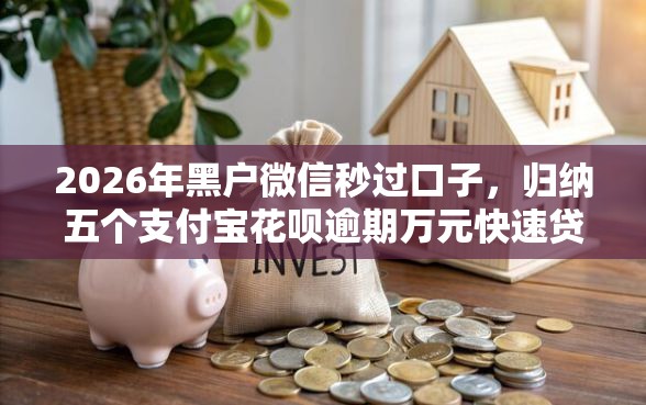 2026年黑户微信秒过口子，归纳五个支付宝花呗逾期万元快速贷款软件