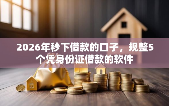 2026年秒下借款的口子，规整5个凭身份证借款的软件