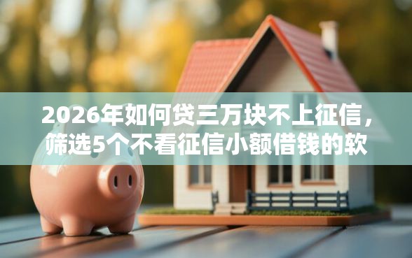 2026年如何贷三万块不上征信,筛选5个不看征信小额借钱的软件 2026年如何贷三万块不上征信,筛选5个不看征信小额借钱的软件