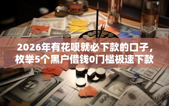 2026年有花呗就必下款的口子，枚举5个黑户借钱0门槛极速下款口子