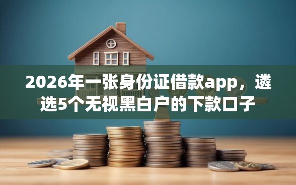 2026年一张身份证借款app，遴选5个无视黑白户的下款口子