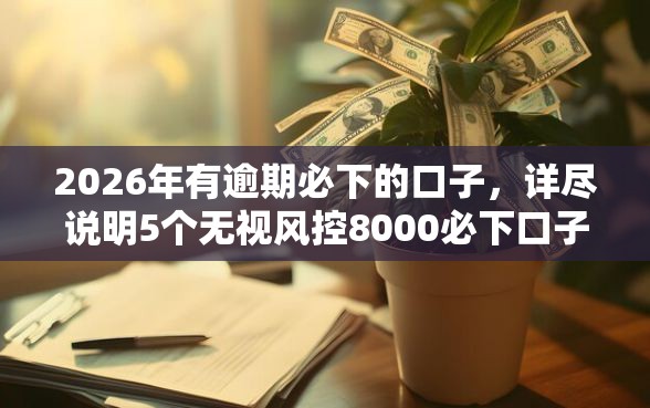 2026年有逾期必下的口子，详尽说明5个无视风控8000必下口子