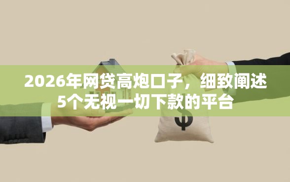 2026年网贷高炮口子，细致阐述5个无视一切下款的平台