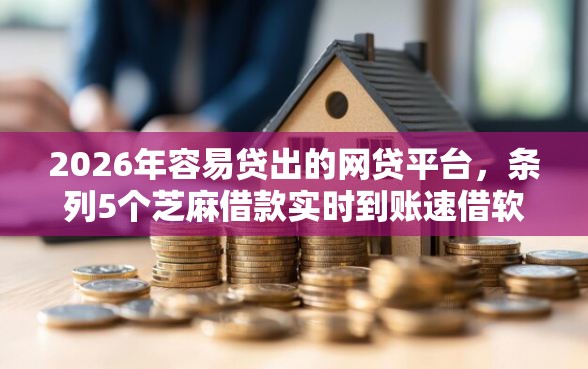 2026年容易贷出的网贷平台，条列5个芝麻借款实时到账速借软件
