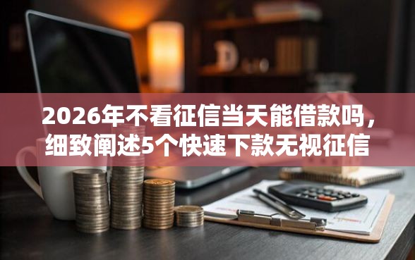 2026年不看征信当天能借款吗，细致阐述5个快速下款无视征信的软件