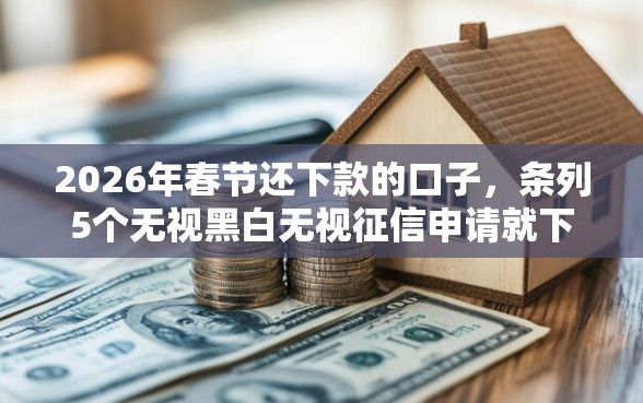 2026年春节还下款的口子，条列5个无视黑白无视征信申请就下款的平台