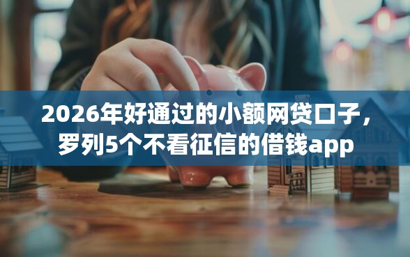2026年好通过的小额网贷口子，罗列5个不看征信的借钱app