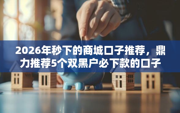 2026年秒下的商城口子推荐，鼎力推荐5个双黑户必下款的口子