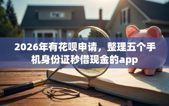 2026年有花呗申请，整理五个手机身份证秒借现金的app