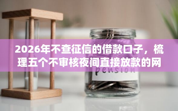 2026年不查征信的借款口子，梳理五个不审核夜间直接放款的网贷app