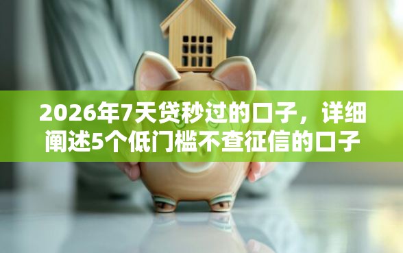 2026年7天贷秒过的口子，详细阐述5个低门槛不查征信的口子