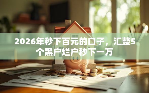2026年秒下百元的口子，汇整5个黑户烂户秒下一万