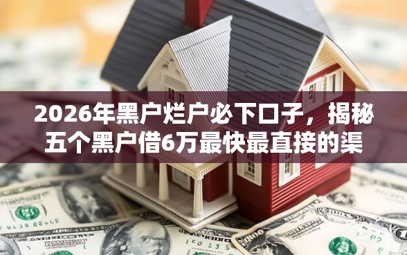 2026年黑户烂户必下口子，揭秘五个黑户借6万最快最直接的渠道