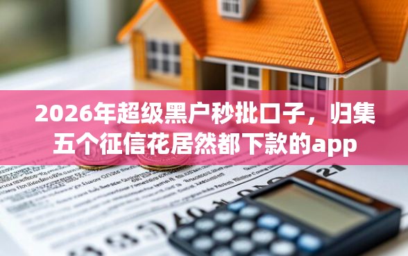 2026年超级黑户秒批口子，归集五个征信花居然都下款的app