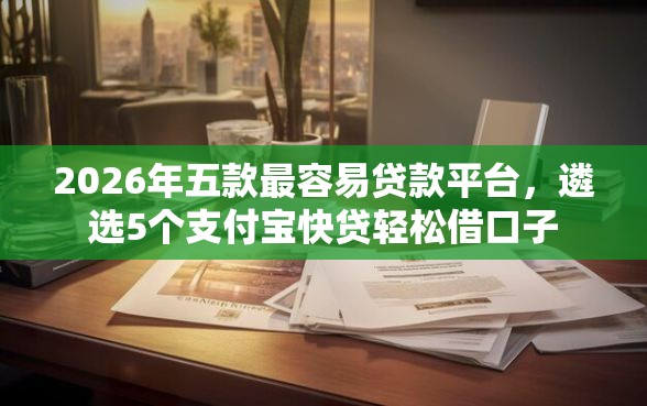 2026年五款最容易贷款平台，遴选5个支付宝快贷轻松借口子