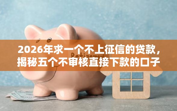 2026年求一个不上征信的贷款，揭秘五个不审核直接下款的口子
