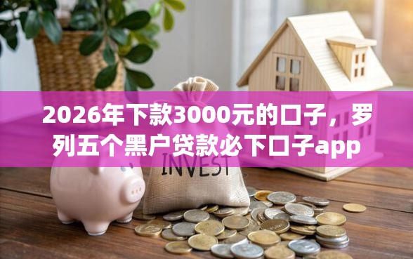 2026年下款3000元的口子，罗列五个黑户贷款必下口子app