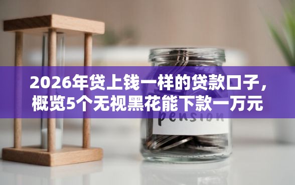 2026年贷上钱一样的贷款口子，概览5个无视黑花能下款一万元口子