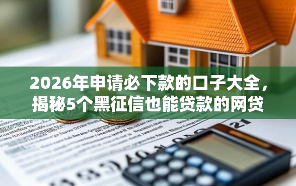 2026年申请必下款的口子大全，揭秘5个黑征信也能贷款的网贷软件