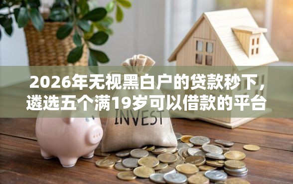 2026年无视黑白户的贷款秒下，遴选五个满19岁可以借款的平台