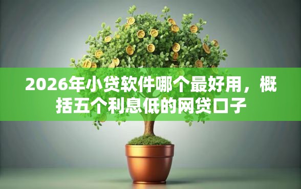 2026年小贷软件哪个最好用，概括五个利息低的网贷口子
