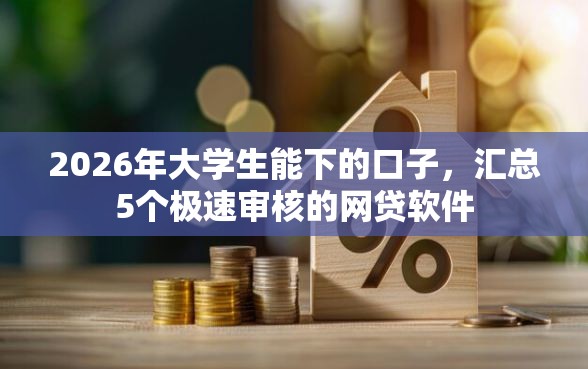 2026年大学生能下的口子，汇总5个极速审核的网贷软件