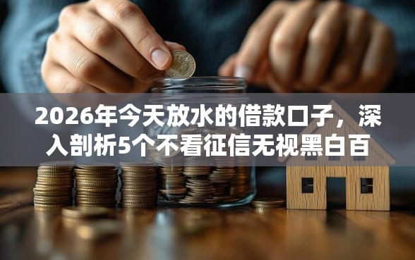 2026年今天放水的借款口子，深入剖析5个不看征信无视黑白百分百下款平台