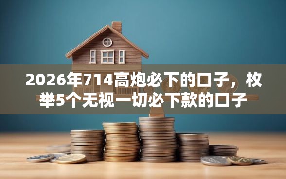 2026年714高炮必下的口子，枚举5个无视一切必下款的口子