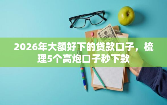 2026年大额好下的贷款口子，梳理5个高炮口子秒下款