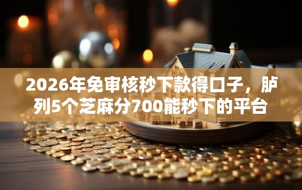 2026年免审核秒下款得口子，胪列5个芝麻分700能秒下的平台