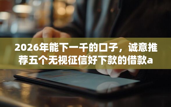 2026年能下一千的口子，诚意推荐五个无视征信好下款的借款app