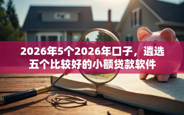 2026年5个2026年口子，遴选五个比较好的小额贷款软件
