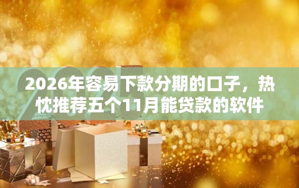 2026年容易下款分期的口子，热忱推荐五个11月能贷款的软件