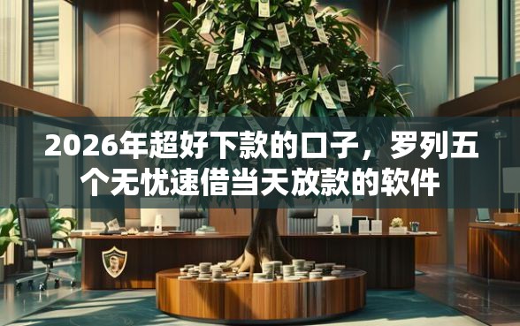 2026年超好下款的口子，罗列五个无忧速借当天放款的软件