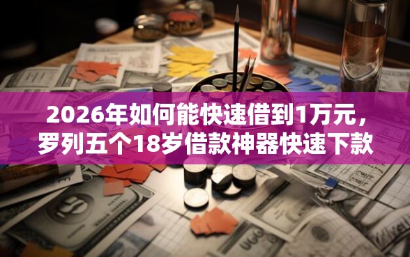 2026年如何能快速借到1万元，罗列五个18岁借款神器快速下款软件