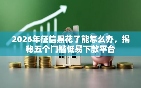 2026年征信黑花了能怎么办，揭秘五个门槛低易下款平台