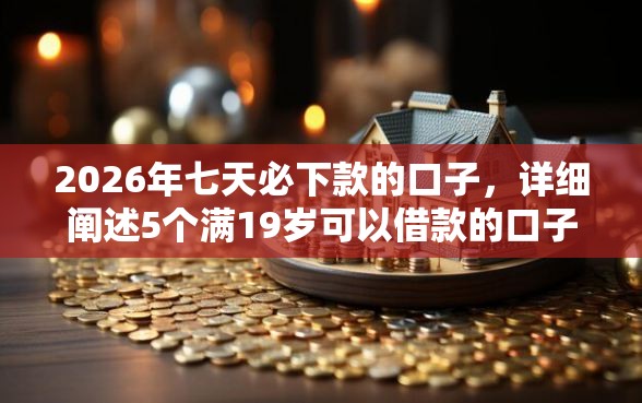 2026年七天必下款的口子，详细阐述5个满19岁可以借款的口子