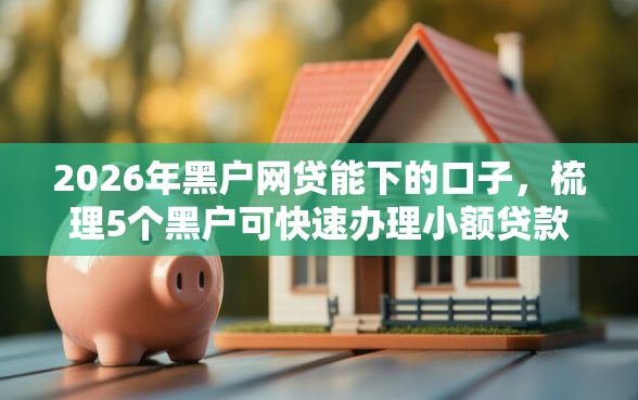 2026年黑户网贷能下的口子，梳理5个黑户可快速办理小额贷款业务的软件