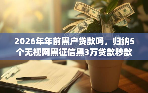 2026年年前黑户贷款吗，归纳5个无视网黑征信黑3万贷款秒款app名单