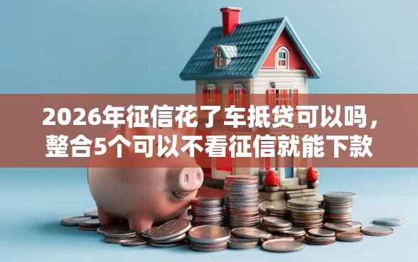 2026年征信花了车抵贷可以吗，整合5个可以不看征信就能下款的口子