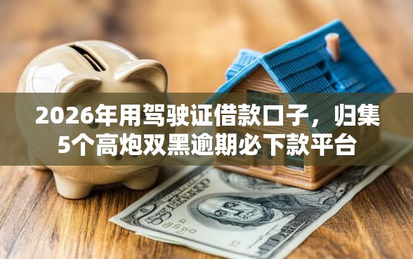 2026年用驾驶证借款口子，归集5个高炮双黑逾期必下款平台