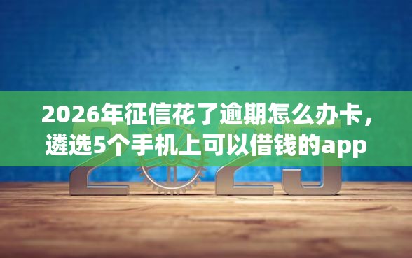 2026年征信花了逾期怎么办卡，遴选5个手机上可以借钱的app