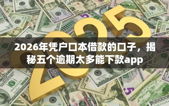 2026年凭户口本借款的口子，揭秘五个逾期太多能下款app