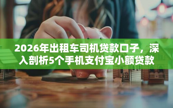 2026年出租车司机贷款口子，深入剖析5个手机支付宝小额贷款的软件
