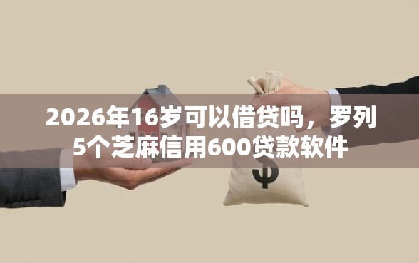 2026年16岁可以借贷吗，罗列5个芝麻信用600贷款软件