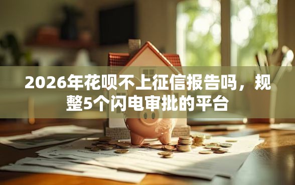 2026年花呗不上征信报告吗，规整5个闪电审批的平台
